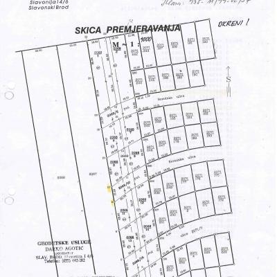 PARCELACIJSKI ELABORAT DIOBE GRAĐEVINSKOG ZEMLJIŠTA NA 20-AK ČESTICA NA NASELJU BRODSKI VAROŠ U SLAVONSKOM BRODU – BLAŽANIN MIJO (1998)