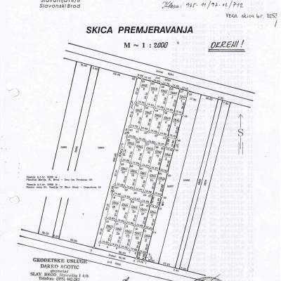  PARCELACIJSKI ELABORAT DIOBE GRAĐEVINSKOG ZEMLJIŠTA NA 30-AK ČESTICA NA NASELJU LIVADA U SLAVONSKOM BRODU – PLANČAK MARIJA (1997)